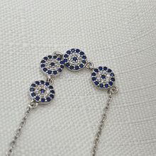 Load image into Gallery viewer, Evil eye Icon Bracelet, Sterling Silver
