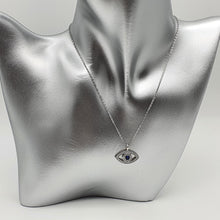 Load image into Gallery viewer, Large Evil Eye Necklace, Sterling Silver
