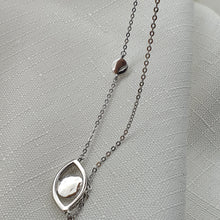 Load image into Gallery viewer, Large Evil Eye Necklace, Sterling Silver
