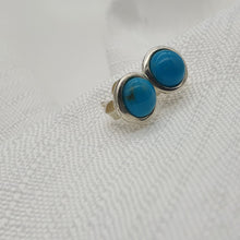 Load image into Gallery viewer, Turquoise Stud Earring, Sterling Silver
