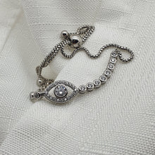Load image into Gallery viewer, Evil Eye Icon Bracelet, Sterling Silver
