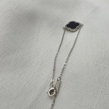 Load image into Gallery viewer, Natural Gemstone Clover Bracelet, Sterling Silver
