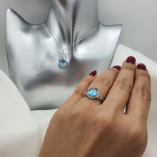 Load image into Gallery viewer, Sky Blue Topaz Jewellery Set, Sterling Silver

