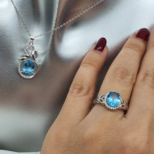 Load image into Gallery viewer, Sky Blue Topaz Jewellery Set, Sterling Silver
