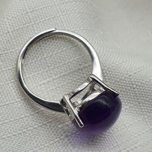 Load image into Gallery viewer, Natural Amethyst Gemstone Ring, Sterling Silver
