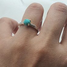 Load image into Gallery viewer, Natural Turquoise Gemstone Ring, Sterling Silver
