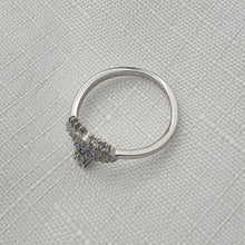 Load image into Gallery viewer, Evil eye Icon Adujstable Ring, Sterling Silver
