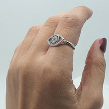 Load image into Gallery viewer, Evil eye Icon Ring, Sterling Silver

