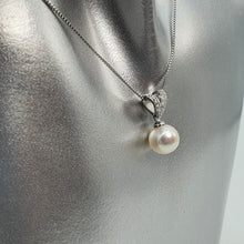 Load image into Gallery viewer, Round Freshwater Pearl Pendant, Sterling Silver
