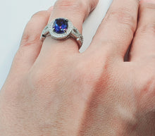Load image into Gallery viewer, Tanzanite Gemstone Ring, Sterling Silver
