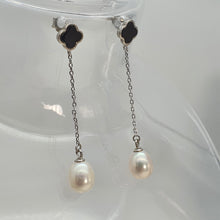 Load image into Gallery viewer, Freshwater Pearl Drop Earring, Sterling Silver
