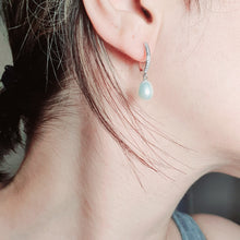 Load image into Gallery viewer, Freshwater Drop Pearl Earrings, Sterling Silver
