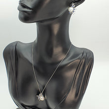 Load image into Gallery viewer, Freshwater Button Pearl Set, Sterling Silver
