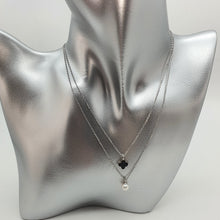 Load image into Gallery viewer, Freshwater Double Layered Necklace, Sterling Silver
