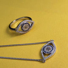 Load image into Gallery viewer, Large Evil Eye Bracelet, Sterling Silver
