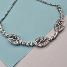 Load image into Gallery viewer, Triple Evil Eye Bracelet, Sterling Silver
