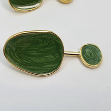 Load image into Gallery viewer, Irregular Shape Enamel Stud Earring, Sterling Silver
