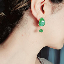 Load image into Gallery viewer, Irregular Shape Enamel Stud Earring, Sterling Silver
