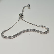 Load image into Gallery viewer, Sparkling Slider Tennis Bracelet, Sterling Silver
