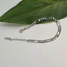 Load image into Gallery viewer, Figaro Chain Bracelet, Sterling Silver
