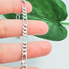 Load image into Gallery viewer, Figaro Chain Bracelet, Sterling Silver
