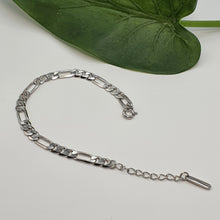 Load image into Gallery viewer, Figaro Chain Bracelet, Sterling Silver
