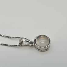 Load image into Gallery viewer, Crystal Birthstone Round Pendant, Sterling Silver
