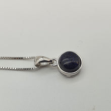 Load image into Gallery viewer, Crystal Birthstone Round Pendant, Sterling Silver

