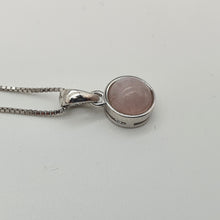 Load image into Gallery viewer, Crystal Birthstone Round Pendant, Sterling Silver
