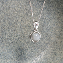 Load image into Gallery viewer, Crystal Birthstone Round Pendant, Sterling Silver
