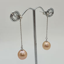 Load image into Gallery viewer, Large Multi-Coloured Baroque Pearl Earrings, Sterling Silver
