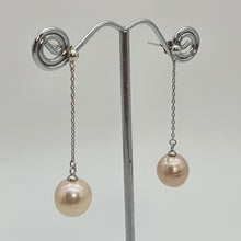 Load image into Gallery viewer, Large Multi-Coloured Baroque Pearl Earrings, Sterling Silver
