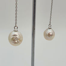 Load image into Gallery viewer, Large Multi-Coloured Baroque Pearl Earrings, Sterling Silver
