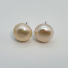 Load image into Gallery viewer, Large Freshwater Multi-colour Pearl (10mm) Stud Earrings, Sterling Silver
