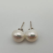 Load image into Gallery viewer, Large Freshwater Multi-colour Pearl (10mm) Stud Earrings, Sterling Silver
