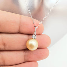 Load image into Gallery viewer, Golden South Sea Pearl &amp; Diamonds Pendant, 18k Gold
