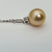 Load image into Gallery viewer, Golden South Sea Pearl &amp; Diamonds Pendant, 18k Gold
