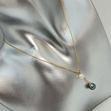 Load image into Gallery viewer, Tahitian and Akoya Pearl Necklace, 18K Yellow Gold
