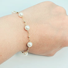Load image into Gallery viewer, Freshwater Cultured Pearl Bracelet, 18K Yellow Gold
