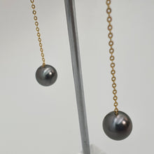 Load image into Gallery viewer, Tahitian Pearl Earrings, Yellow Gold
