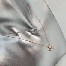Load image into Gallery viewer, Mother of Pearl 3 Leaf Clover Necklace, Sterling Silver
