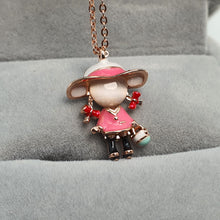 Load image into Gallery viewer, Rose Gold Little Girl Necklace, Sterling Silver
