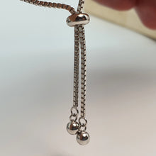 Load image into Gallery viewer, Round Cubic-zirconia Charm Bracelet, Sterling Silver
