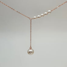 Load image into Gallery viewer, Bead Pearl Necklace, Sterling Silver
