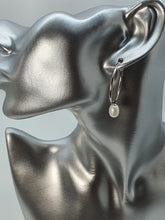 Load image into Gallery viewer, Freshwater Pearl Charm With Hoop Earring, Sterling Silver

