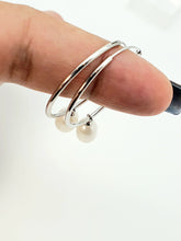 Load image into Gallery viewer, Freshwater Pearl Charm With Hoop Earring, Sterling Silver
