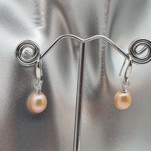 Load image into Gallery viewer, Multi_coloured Freshwater Pearl Hook Earrings, Sterling Silver
