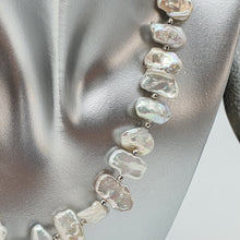 Load image into Gallery viewer, Freshwater Coin Pearl Silk Strand, Sterling Silver
