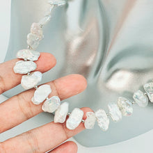 Load image into Gallery viewer, Freshwater Coin Pearl Silk Strand, Sterling Silver
