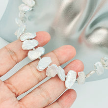 Load image into Gallery viewer, Freshwater Coin Pearl Silk Strand, Sterling Silver
